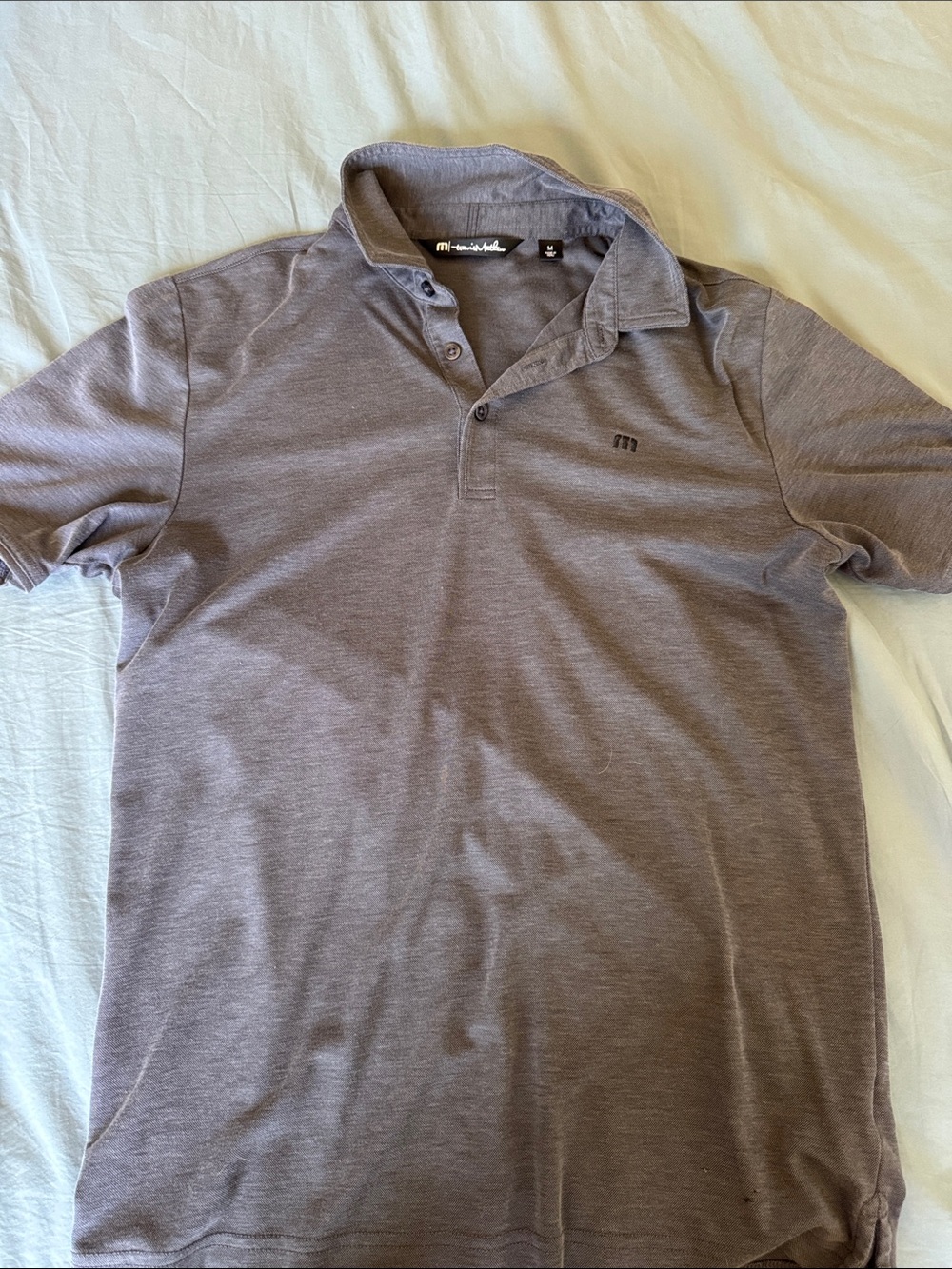 TravisMathew Men’s Golf Polo Medium Charcoal Gray